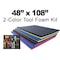 5S Supplies Tool Box Foam Insert 2 Color 4FT x 9FT Black Top / Yellow Bottom TSF-48108-BLKY - alternate 3